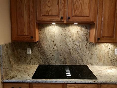 Deciding on a granite backsplash or a tile backsplash? Sienna Bordeaux Full Height Backsplash Project ...