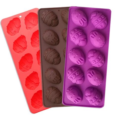 How do i use silicone molds with chocolate? 10 Cavity Easter Egg Silicone Chocolate Mold DIY Baking Cake Mold Silicone Chocolate Mold Random ...