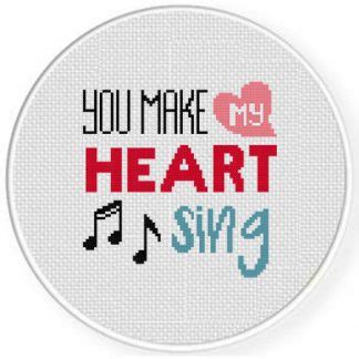 Her work is full of poetry, nature always making its way into her work. You Make My Heart Sing Cross Stitch Pattern - Daily Cross ...