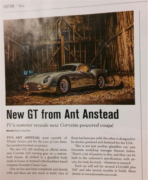 Tv host, car builder, designer and artist. Ant Anstead GT coupe - 1/1 Racing & Rides - Slotblog