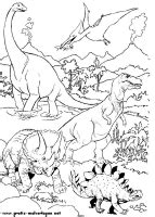 Kostenlose malvorlage dinosaurier und steinzeit. GRATIS AUSMALBILDER FLEISCHFRESSER - Ausmalbilder