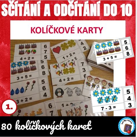 Zboží nachystáme do 30 minut. Sčítání a odčítání do 10 - kolíčkové karty | Lesy Nápadů.cz