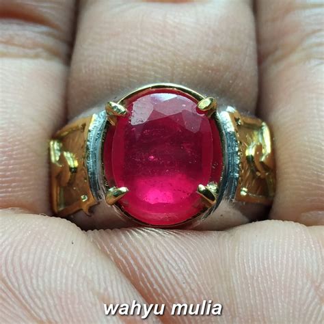 What does batu delima mean in indonesian? Batu Cincin Permata Merah Delima Ruby Asli (kode-860 ...