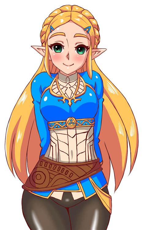 We had a look at link's new design, wearing what seems to be his villager's outfit (even though the sequence showed him in an epic pursuit with a giant. Princess Zelda by やわけん | Legend of zelda breath, Legend of ...