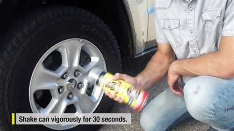 The easiest way to fix a flat tire is to use a sealant product made for tire punctures. How to Use Fix-A-Flat to Fix a Flat Tire - YouTube