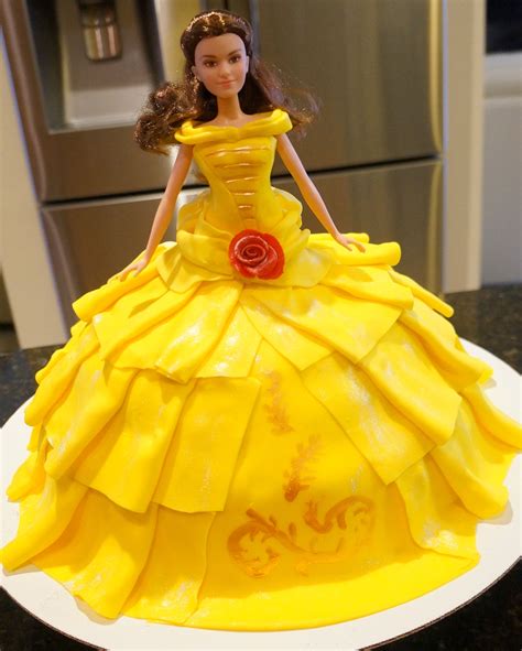 Do you have a question about how to make one. Belle doll cake | Princess belle cake, Disney princess ...