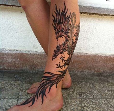 Maybe you would like to learn more about one of these? leg phoenix tattoo bacak anka kuşu dövmesi | Anka kuşu ...