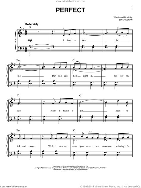 This is an intermediate song and requires a lot of practice to play well. Ed sheeran perfect piano sheet music pdf free ...