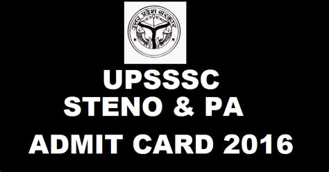 Upsssc assistant statistical research officer recruitment 2019 released!!! UPSSSC Stenographer & PA Admit Card 2016 Download Started @ upsssc.gov.in