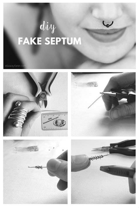 Ever wanted a septum piercing without the commitment?? Fake Septum Piercing selber machen | DIY | Septum piercing, Piercing, Fake piercing