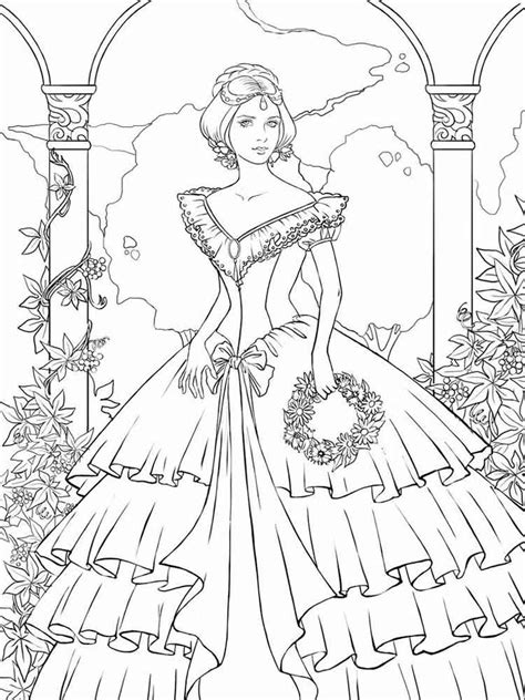 9 detailed victorian doll coloring pages. Victorian Woman coloring pages. Free Printable Victorian ...