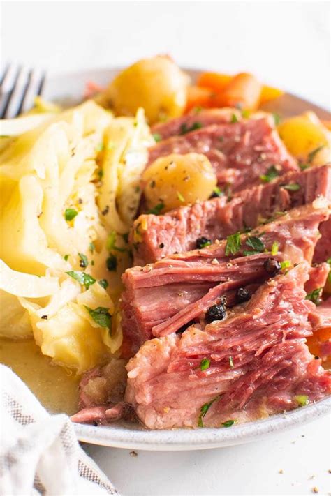 Instant pot corned beef brisket recipe with cabbage, carrots and red potatoes is both healthy and delicious. Instant Pot Corned Beef and Cabbage - iFOODreal.com