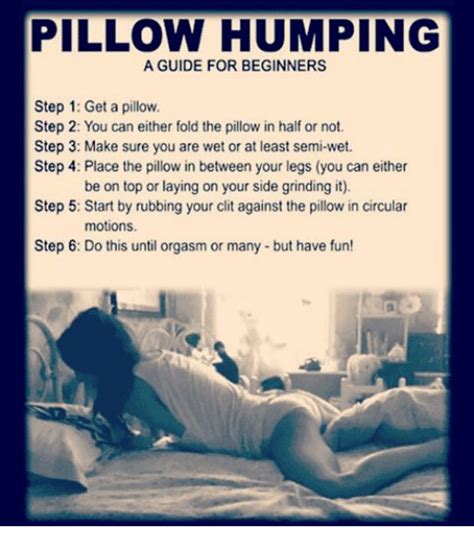 Blonde masturbating with a pillow. Pillow humping guide.