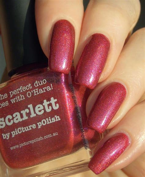 Nagellack bleicht den stoff aus. Green, Glaze & Glasses: Picture Polish - Scarlett ...