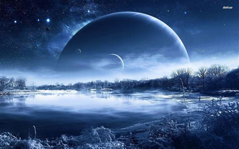 Maybe you would like to learn more about one of these? Icy planet HD wallpaper | Fantasy landscape, Planets wallpaper, Winter landscape