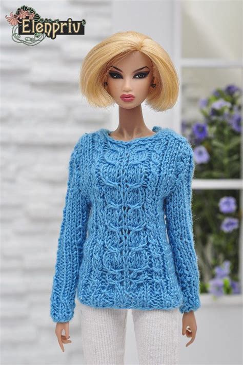 View more tmtv inessa & elona cat & bunny. ELENPRIV hand-knitted light blue pullover #2 for Fashion ...