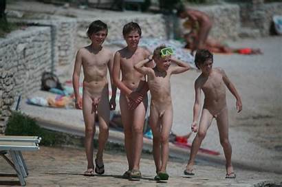 Nudist Shore Walking Boy Nudists