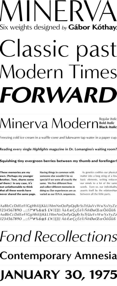 Florian schick & lauri toikka foundry: T.26 Digital Type Foundry | Fonts : Minerva Modern