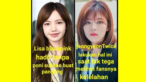 Lisa tanpa poni cans banget selebritas selebriti wanita. Perubahan Lisa blackpink tanpa poni andalannya😊 jeongyeon Twice baik banget kepada fansnya😇 ...