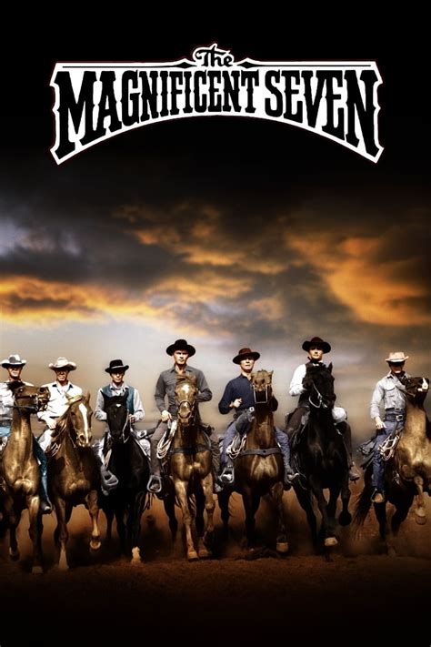 Seven gunmen from a variety of backgrounds are brought together by a vengeful young widow to protect her town from the private army of a destructive industrialist. The Magnificent Seven (1960) - Posters — The Movie ...