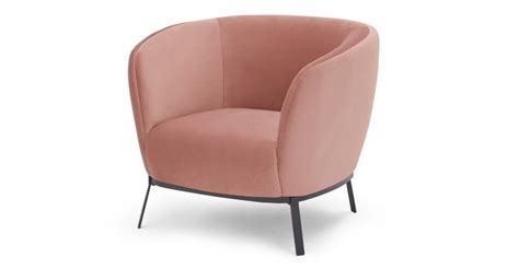 Could we change the color9 a7: Belle Accent Armchair, Blush Pink Velvet | Pink velvet ...