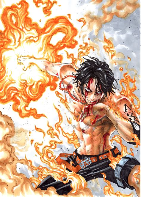 If you're in search of the best one piece wallpaper, you've come to the right place. Burning Ace | Onepiece イラスト, エース ワンピース, コピック