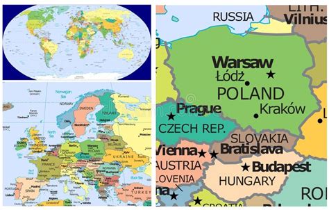 Bekijk hongarije landkaart, straat, wegen en routebeschrijving kaart alsmede een satelliet toeristenkaart. Poland Slovakia Hungary & World Stock Illustration ...