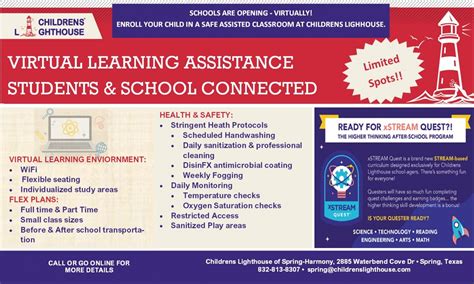 Maybe you would like to learn more about one of these? Virtual Learning Assistance - Daycare in Spring - Children ...