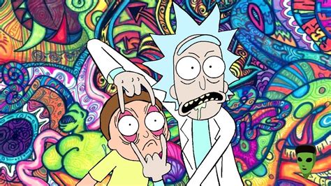 Rick and morty digital wallpaper, untitled, vector graphics, car. Tumblr Psychedelic Rick And Morty Wallpapers - Wallpaper Cave