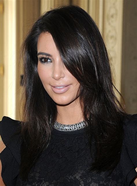 Mom haired pussy like big black dick. Kim Kardashian Medium Hairstyles: Casual Black Hair ...