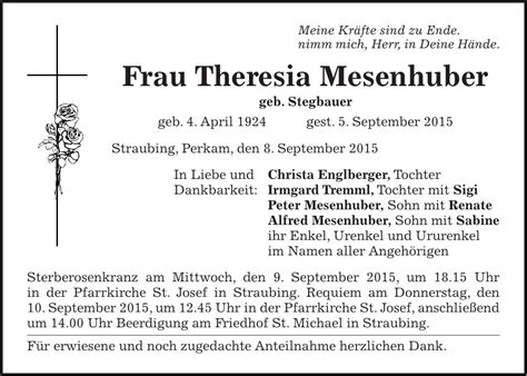 Juni 2005 um 19:00 uhr es spricht: Traueranzeige Familienanzeigen / Todesanzeigen - idowa Markt