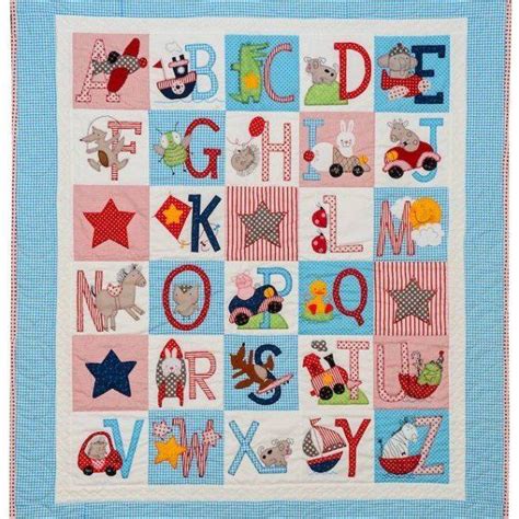 To ask…would you mind saying how wide the border frames are around the alphabet blocks? By Designer | Boys quilt patterns, Alphabet quilt, Boy quilts