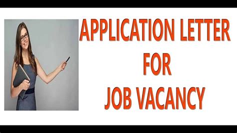 A letter of application is really important when you are about to apply for a job vacancy or an internship. Application Letter for a Job Vacancy || Job Application ...