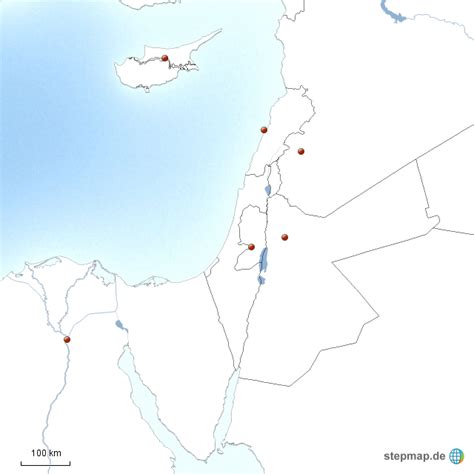 Das konzept palästina, dieses projekt eines eigenen staates für palästinenser, ist auf der tagesordnung der internationalen gemeinschaft. StepMap - Region Palästina - Landkarte für Asien