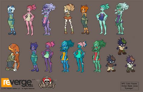 Cool colors always give the. Gallery of background NPCs | Skullgirls, Character design ...