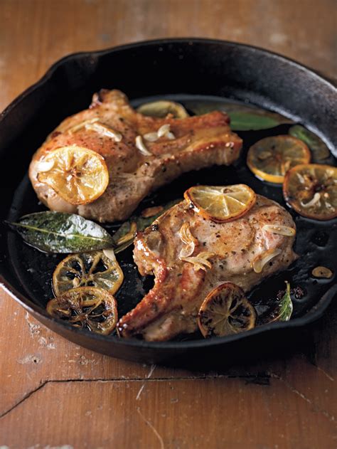 Thin cut bone in pork chops baked in the oven. Pan-Seared Pork Chops with Meyer Lemon | Williams-Sonoma Taste