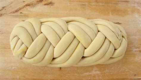 Roll the balls out into long strands and then cross them, forming a braid. The triple rope (side by side) 3 strand braid | The Fresh Loaf