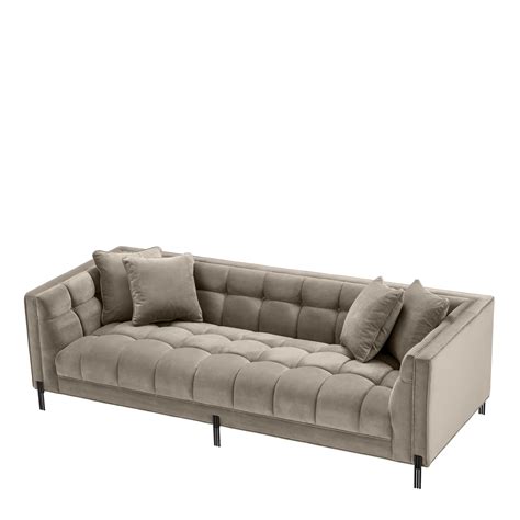 This will dictate which colours complement it the best. Sofa 'Sienna' Greige Velvet - Wilhelmina Designs