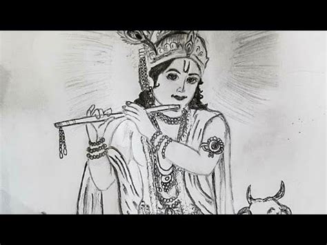 It is one of the main lord in hinduism. How to draw Lord Krishna drawing in telugu |Drawing ...