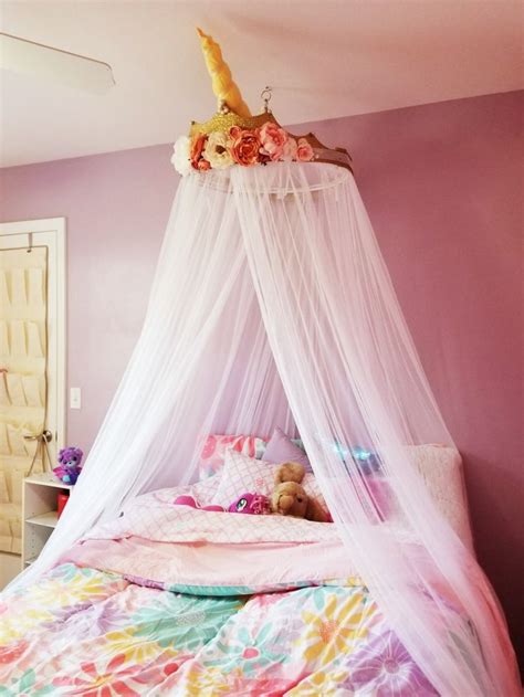 It allows each spouse to sleep in their specific, preferred sleeping conditions and wake up resentment free. Bed canopy from Bed Bath and Beyond. Unicorn crown crafted ...