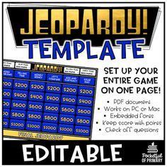 How to make your own jeopardy game on google slides. FREE Easy Create-Your-Own Jeopardy Game ... | Jeopardy ...