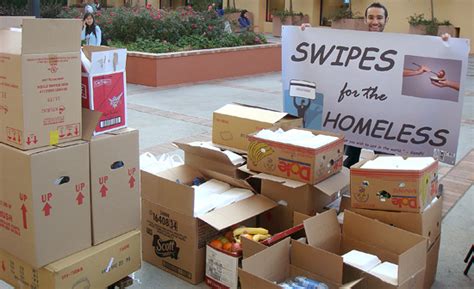 Or saturday between 8 a.m. Swipes for the Homeless collects leftover student meals ...