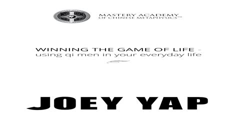 El libro resulta ser una referencia para estudiantes y. WINNING THE GAME OF LIFE - Chinese Astrology | Joey THE ...