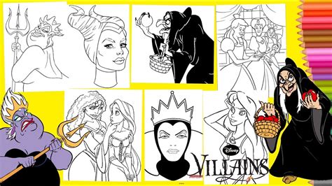 If you have a coloring page and want to share with others click here. Disney Villains URSULA LADY TREMAINE MOTHER GOTHEL EVIL ...