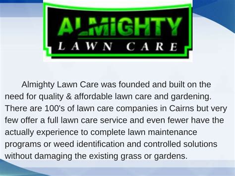 Men of christ almighty lawncare. PPT - Lawn and Gardening Service Cairns PowerPoint ...