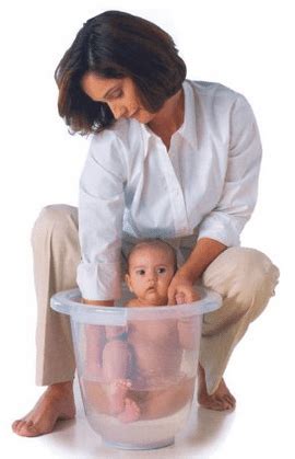 Great for bathing a newborn + toddler together; The Original Tummy Tub - Natural Womb shaped infant tub