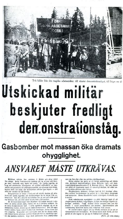 The military are sent in. Lena Hörngren: Ådalen 31 lever i familjens historia