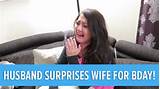 Whether it's her birthday or your anniversary, her achievement at office or her big break day, you don't need to find a perfect reason or wait for a perfect season to buy a gift for your wife. HUSBAND SURPRISES WIFE FOR HER BIRTHDAY! - YouTube