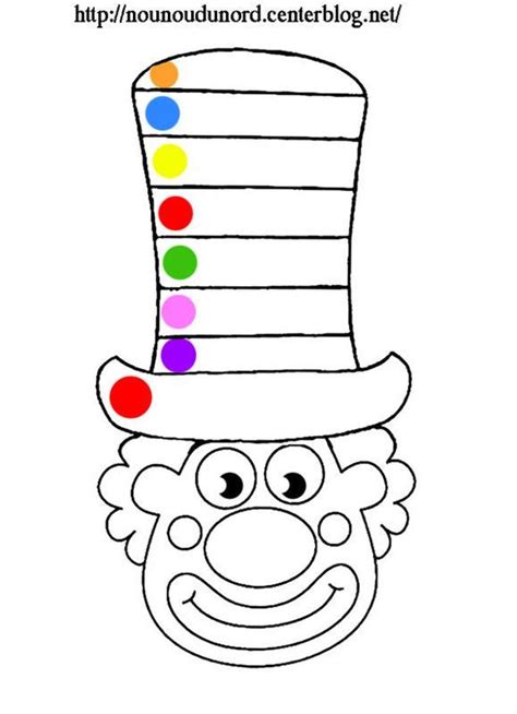 Coloriages de carnaval à imprimer. coloriage clown