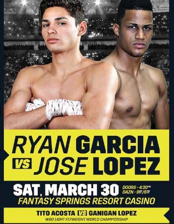 Fight, stream ryan garcia pacquiao, full fight pacquiao garcia our top 10 boxers (boxing, boxeo) saul alvarez tyson fury errol spence jr teofimo lopez terence crawford manny pacquiao anthony joshua deontay wilder shawn porter jermall charlo out top 10 mma fighters khabib. Ryan Garcia vs José López - Ángel Acosta vs Ganigan López ...